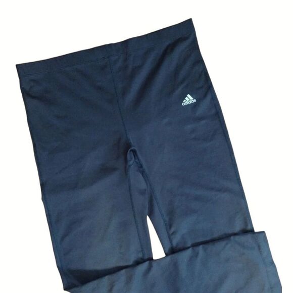 VTG Y2K Adidas Black High Rise Straight Leg Workout Leggings Pants XL - Picture 3 of 14